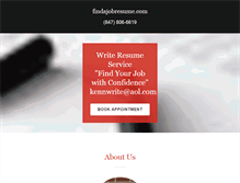 Tablet Screenshot of findajobresume.com